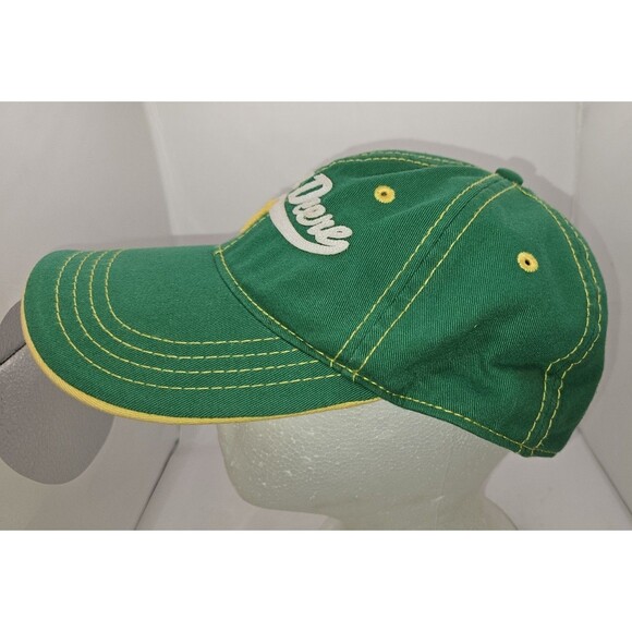JOHN DEERE 37 ADJUSTABLE STRAPBACK BASEBALL HAT CAP GREEN YELLOW,OUTDOOR - Picture 3 of 8